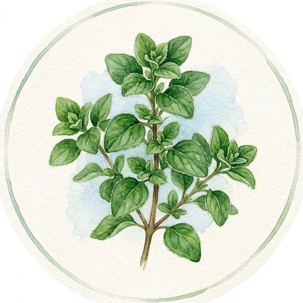 Oregano plant with small aromatic leaves